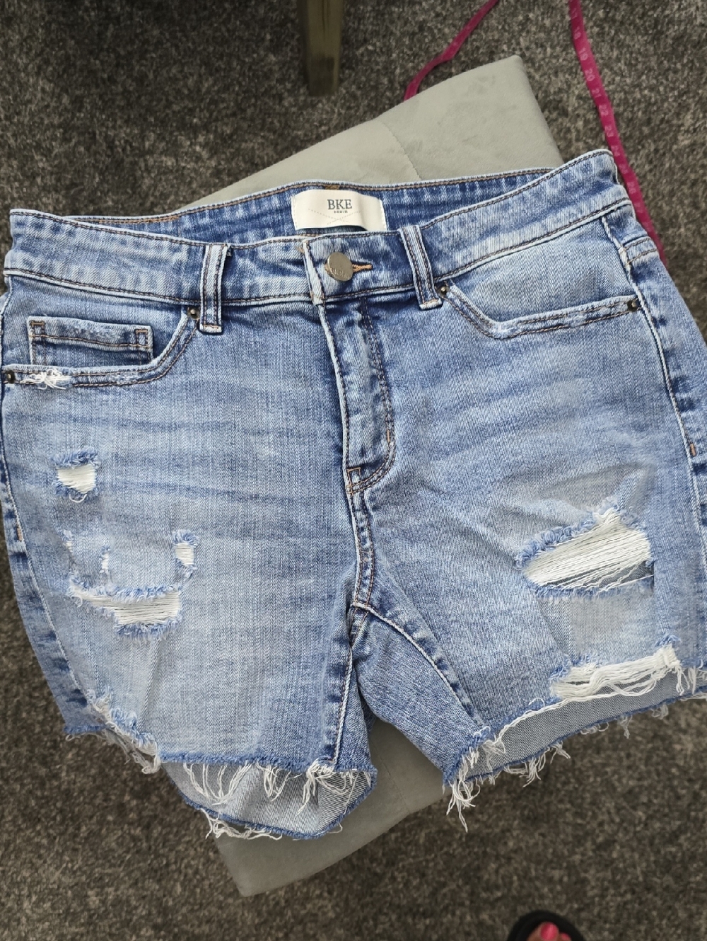 Buckle BKE Light Washed Denim with Tan Leather Patch